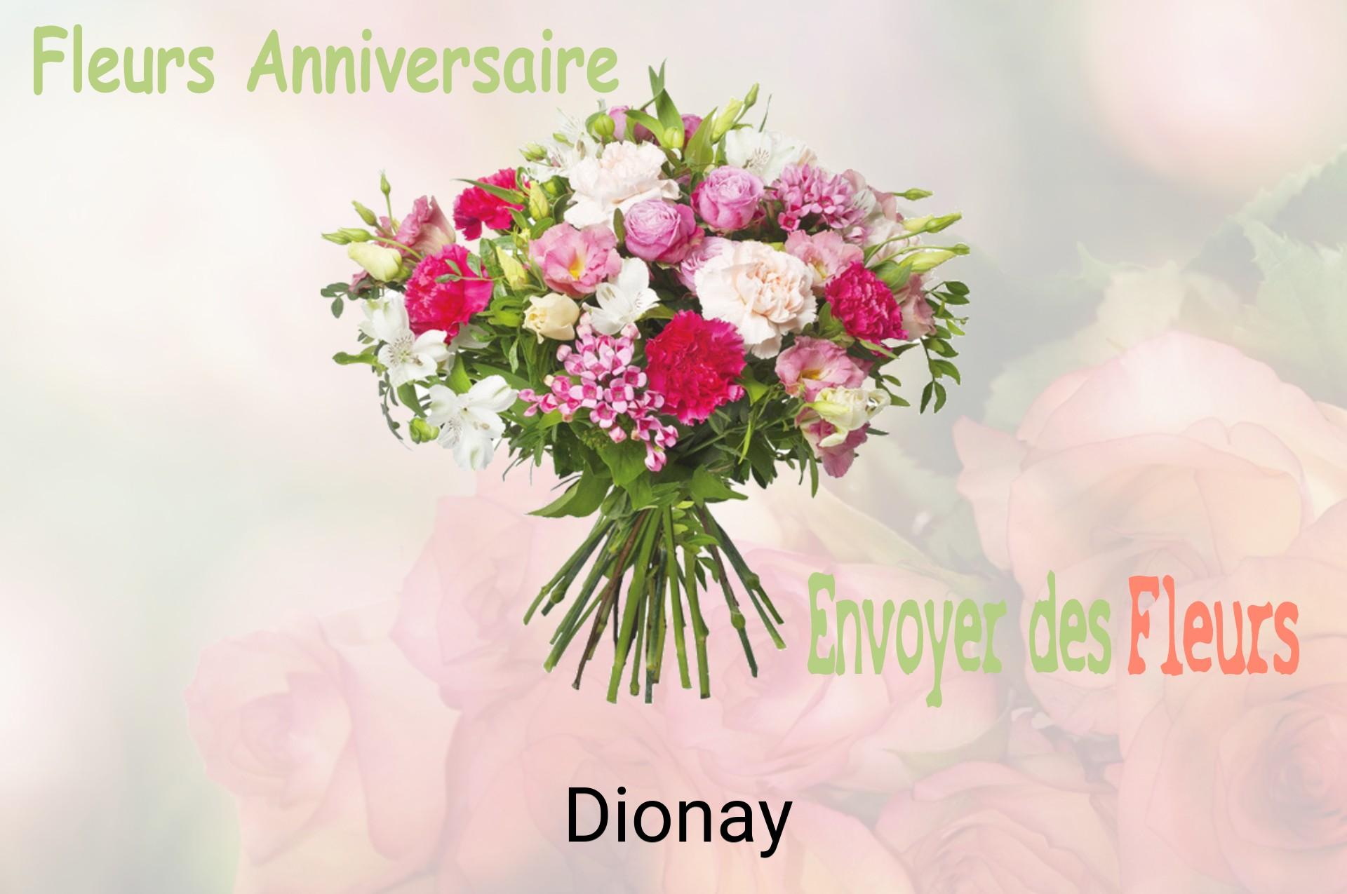 Bouquet de fleurs d’anniversaire livré à Dionay